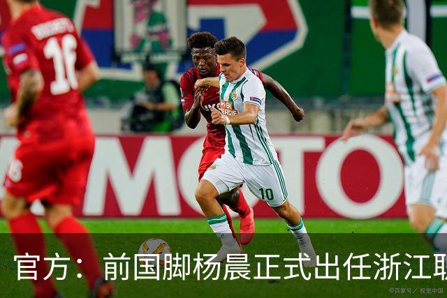 官方：前国脚杨晨正式出任浙江职业足球俱乐部总经理